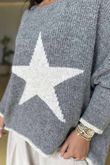 Big Softie Star Slouch Knit Grey Marl -